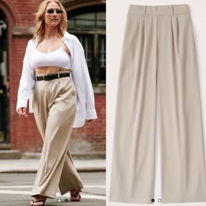 [Abercrombie & Fitch] Tailored Wide Leg Pants